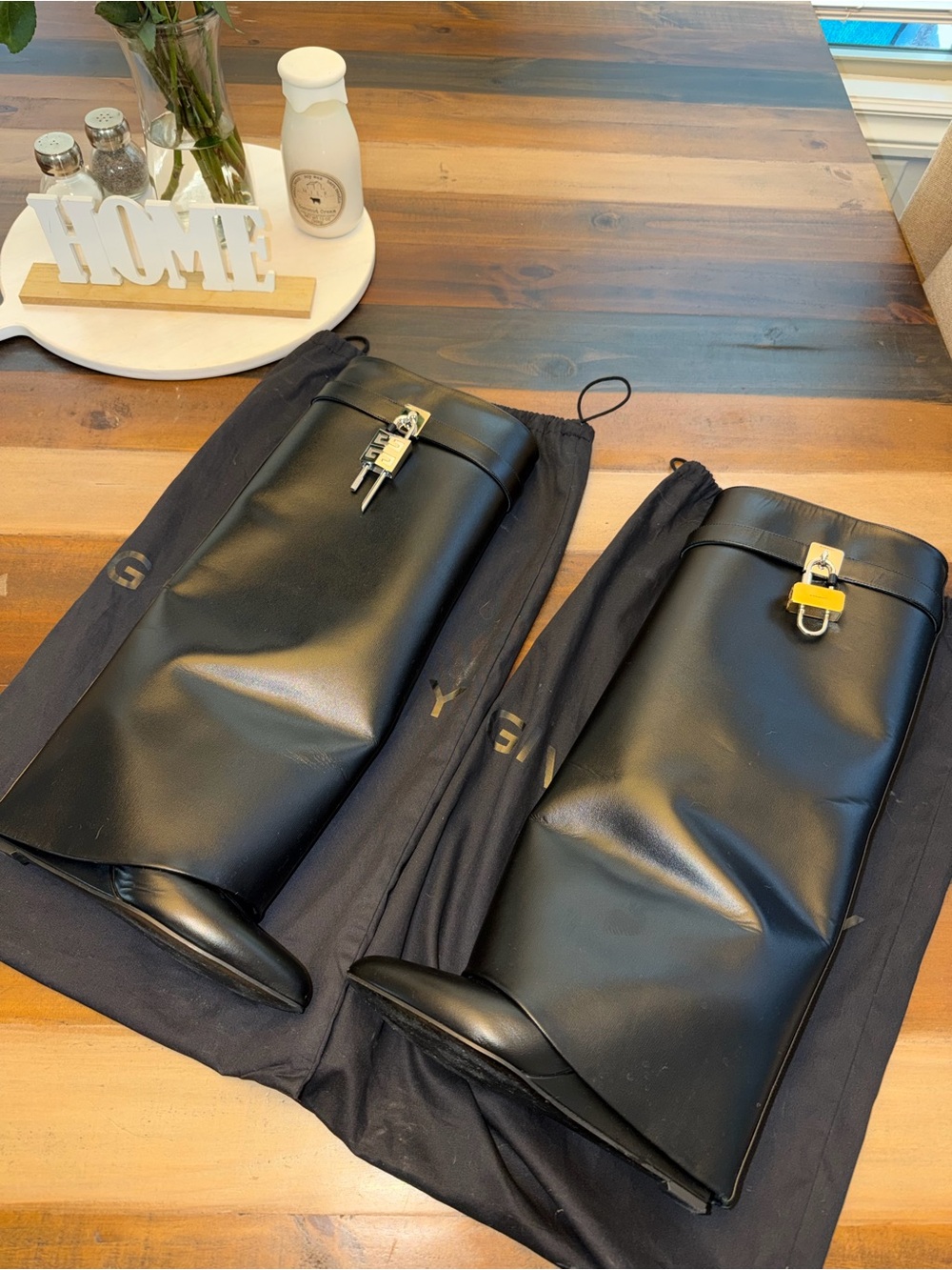 Givenchy Black Leather Shark Boots - Picture 4 of 7